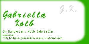 gabriella kolb business card